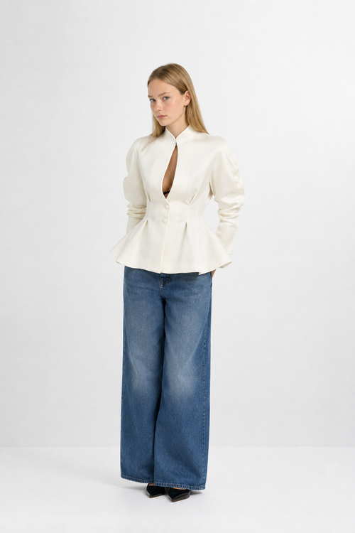 Blazer Peplum Cuello en V