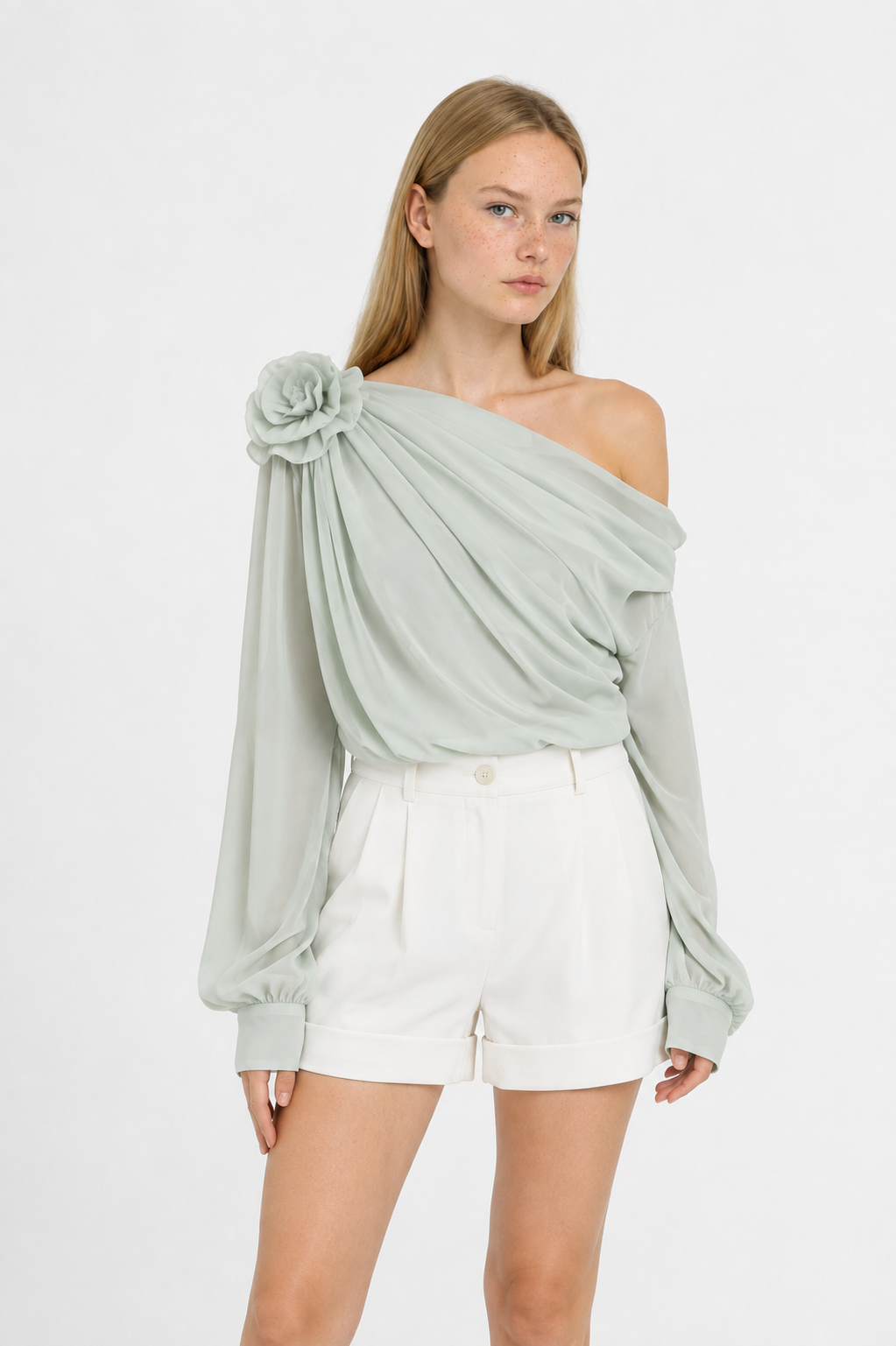 Blusa Asimetrica Off-Shoulder