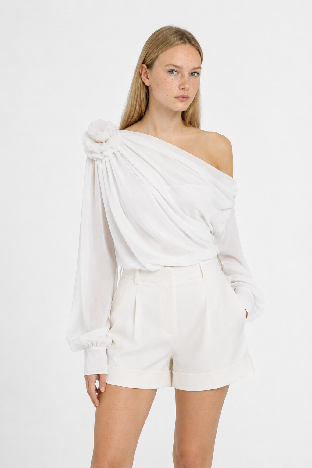 Blusa Asimetrica Off-Shoulder