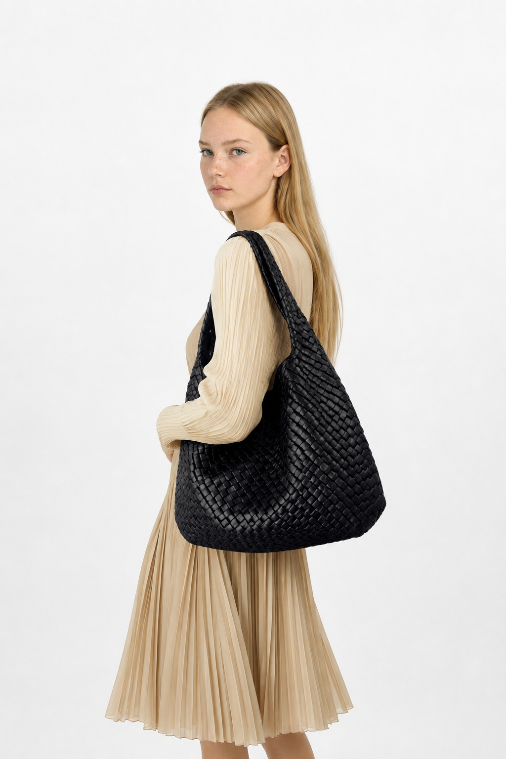 Bolso Tote Trenzado con Neceser a Juego