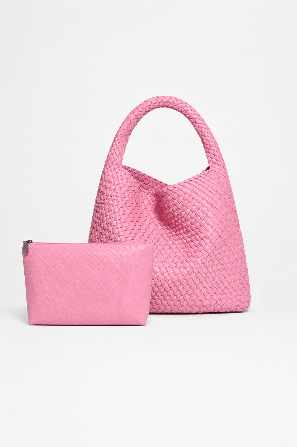 Bolso Tote Trenzado con Neceser a Juego
