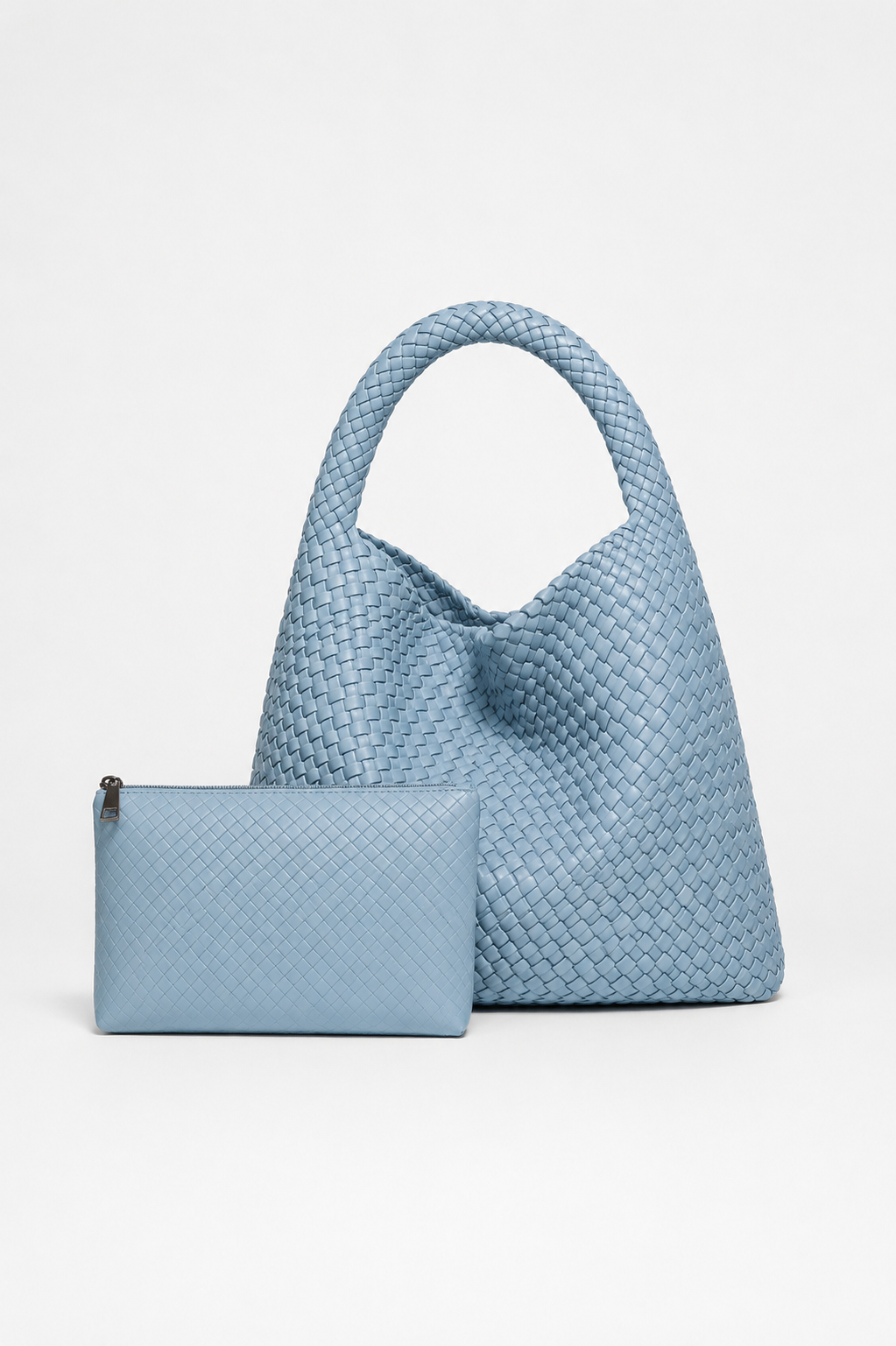 Bolso Tote Trenzado con Neceser a Juego