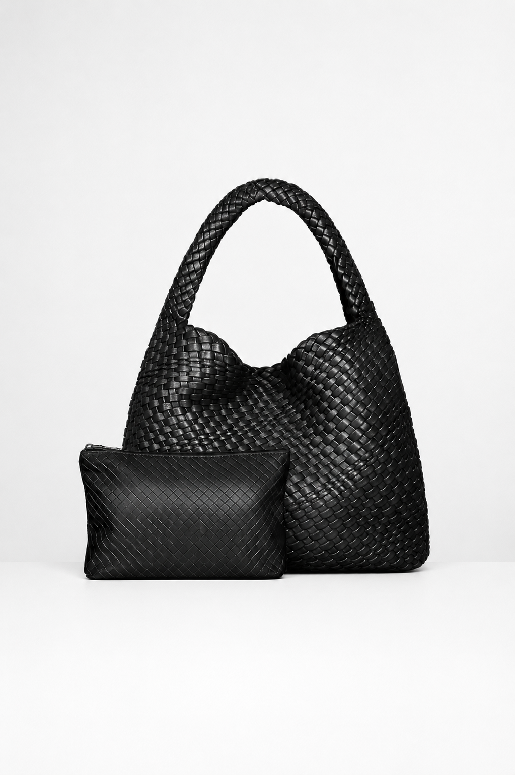 Bolso Tote Trenzado con Neceser a Juego