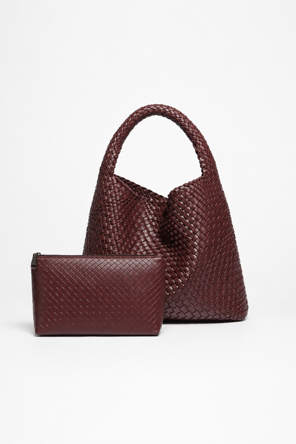 Bolso Tote Trenzado con Neceser a Juego