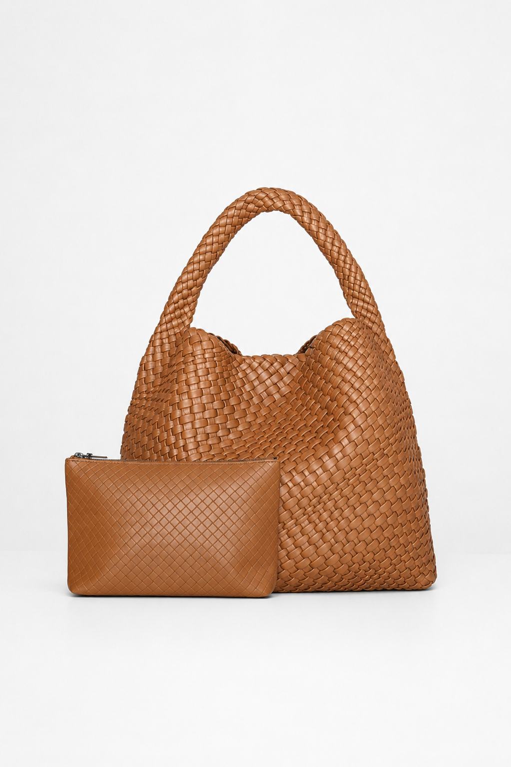 Bolso Tote Trenzado con Neceser a Juego