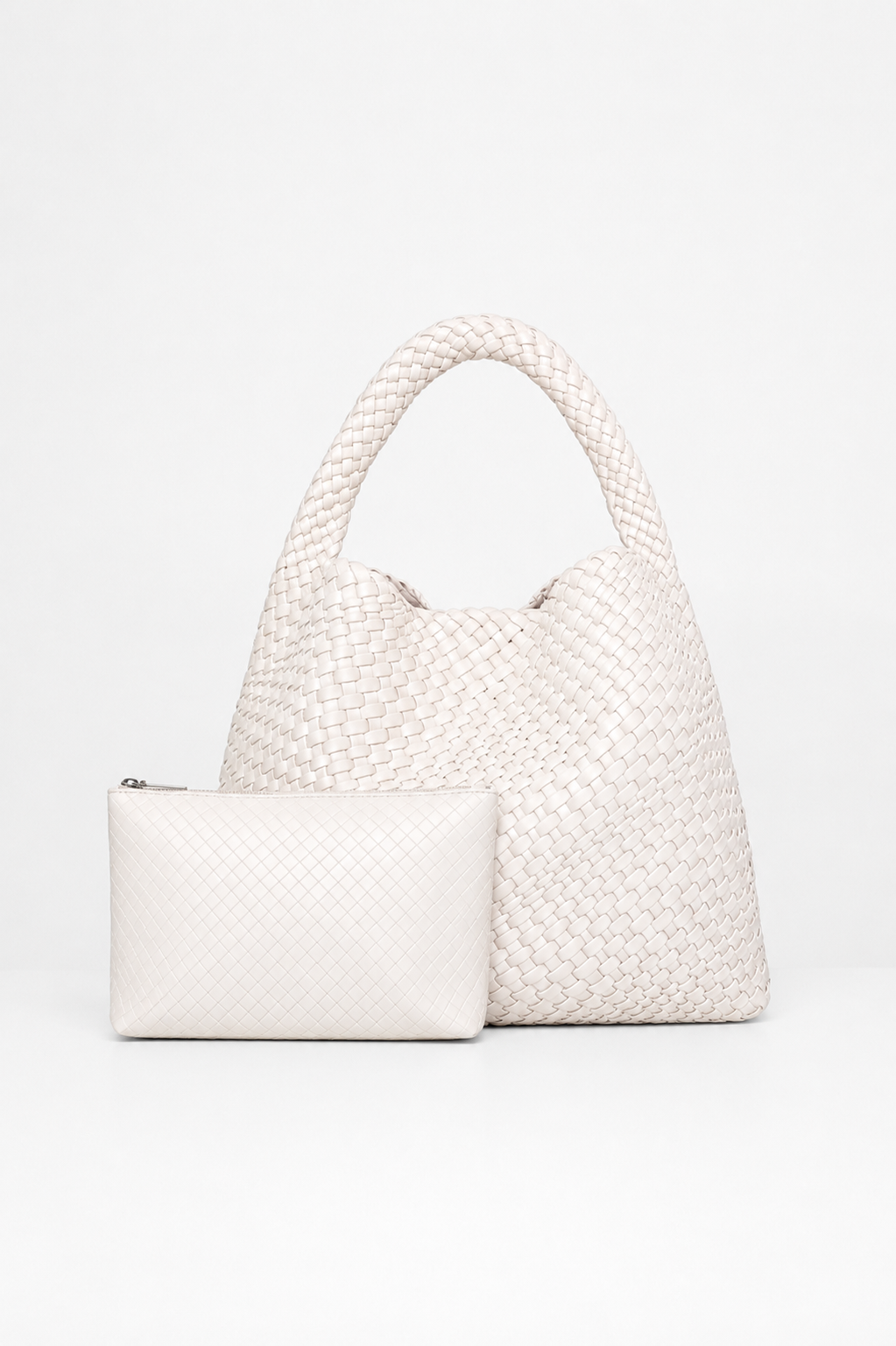 Bolso Tote Trenzado con Neceser a Juego