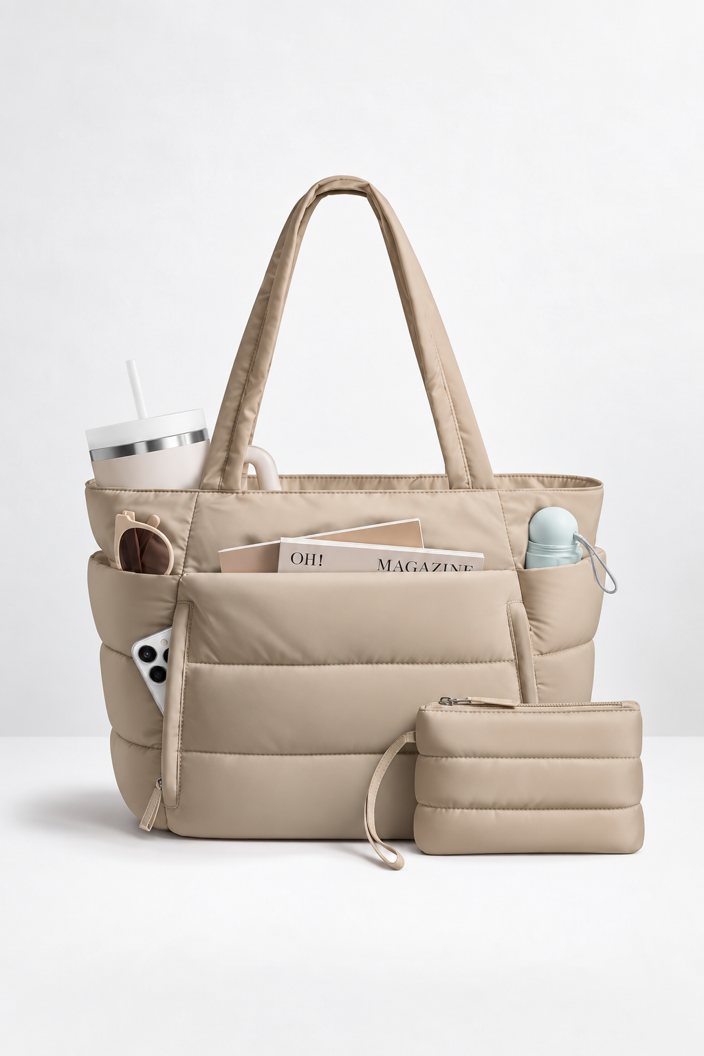 Bolso Tote acolchado ideal para trabajo y uso diario