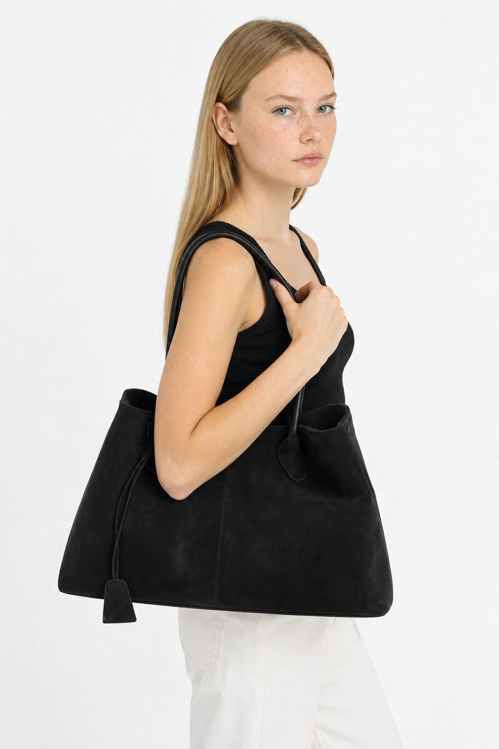 Bolso Tote de Gamuza Sintética