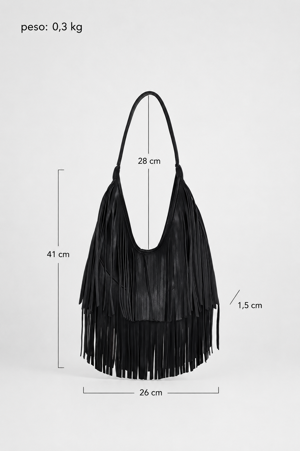 Bolso de Hombro Flecos