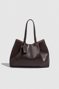 Bolso tote grande fruncido de piel sintética