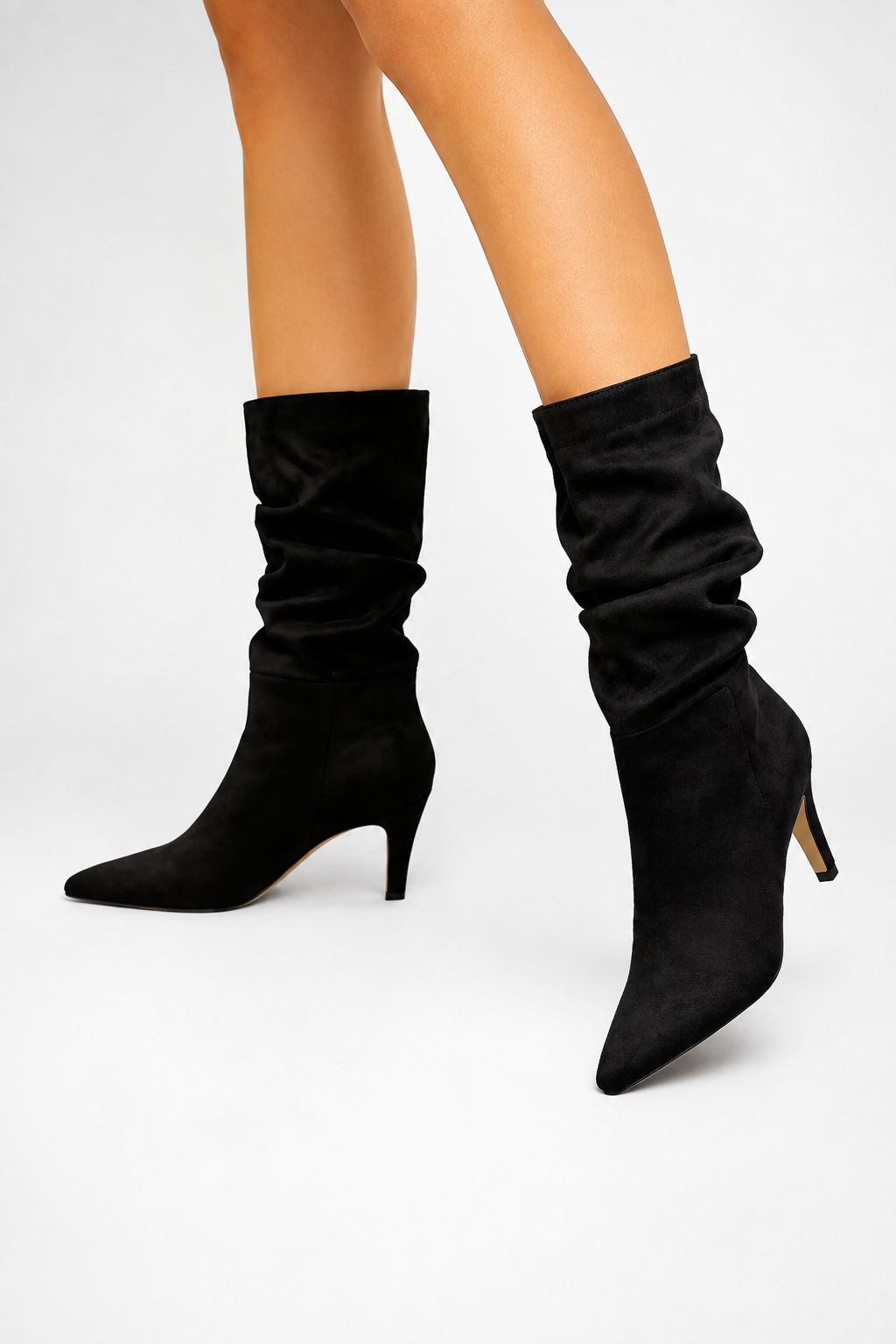 Botas/botines Plisados Tacón Fino