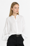 Camisa Blanca Mujer Manga Larga Oversize