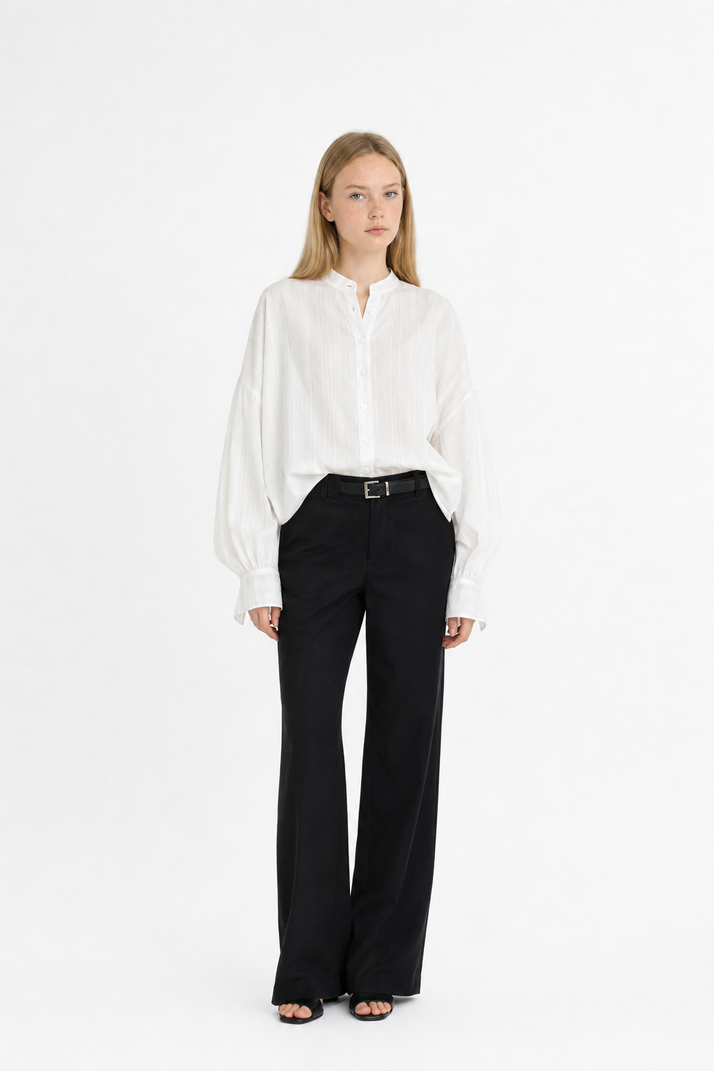 Camisa Blanca Mujer Manga Larga Oversize