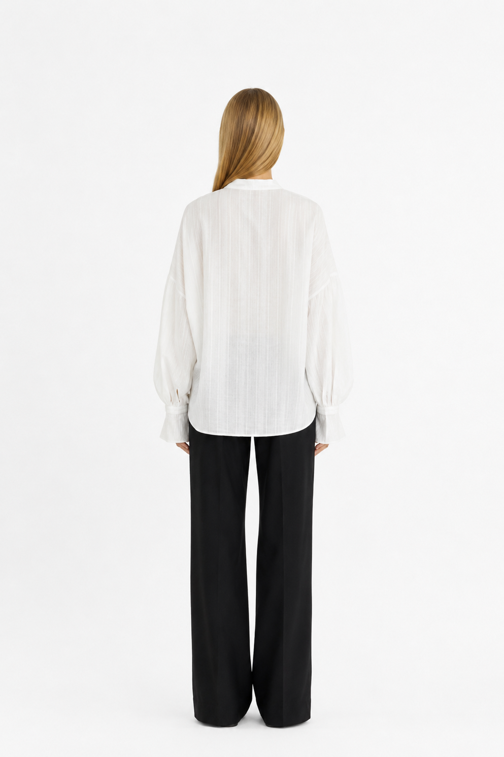 Camisa Blanca Mujer Manga Larga Oversize