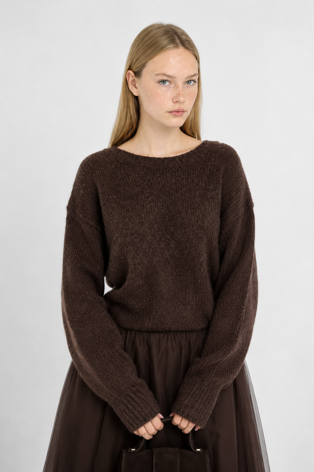 Jersey de Punto con Lazo y Espalda Descubierta