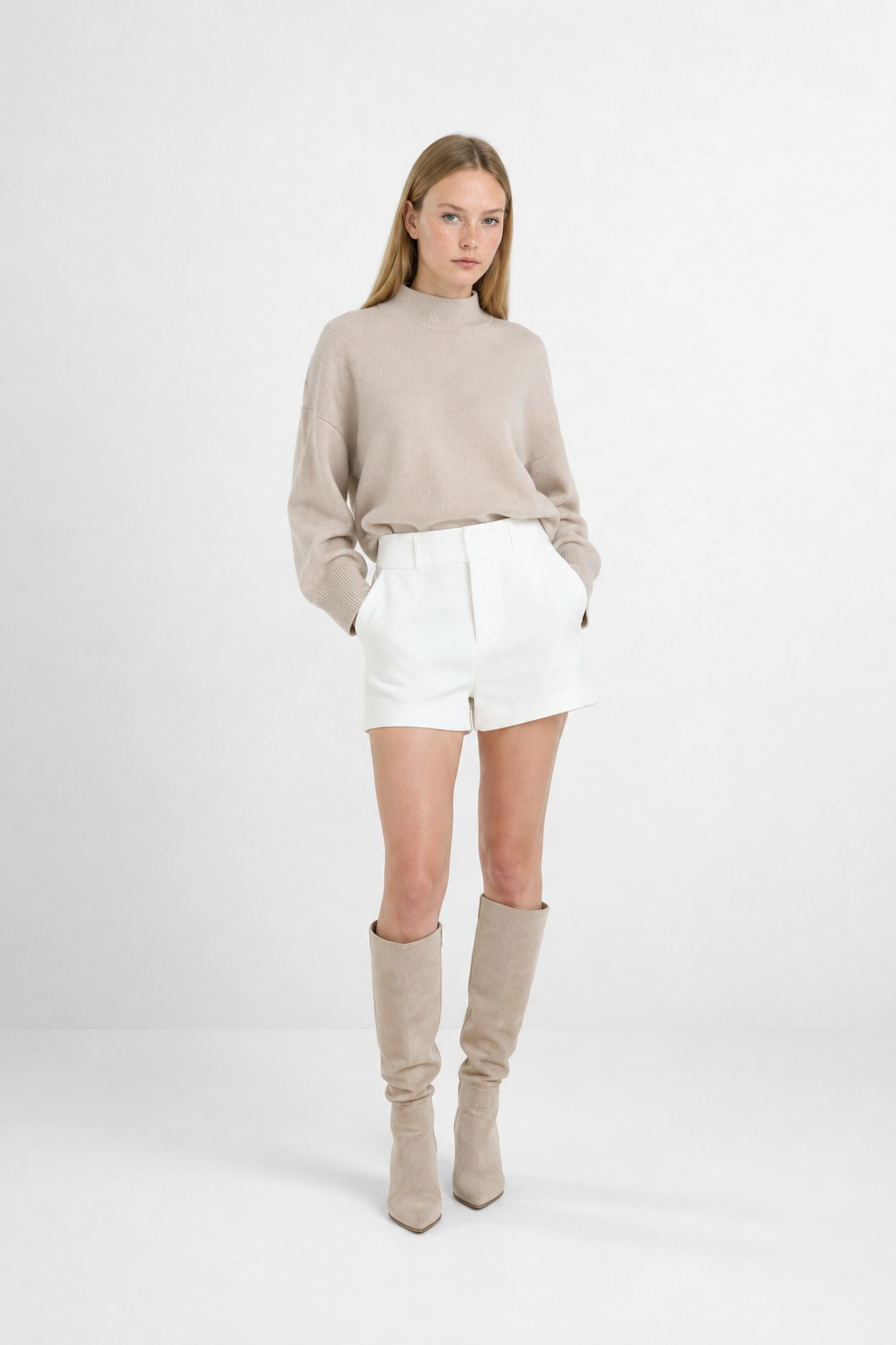 Shorts de cintura alta elegantes