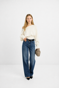 Sueter Mujer Hombros Descubiertos Cuello Oblicuo